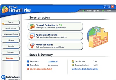 screenshot-PC Tools Firewall-1