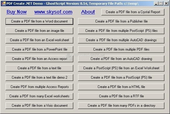 screenshot-PDF Create .NET-1