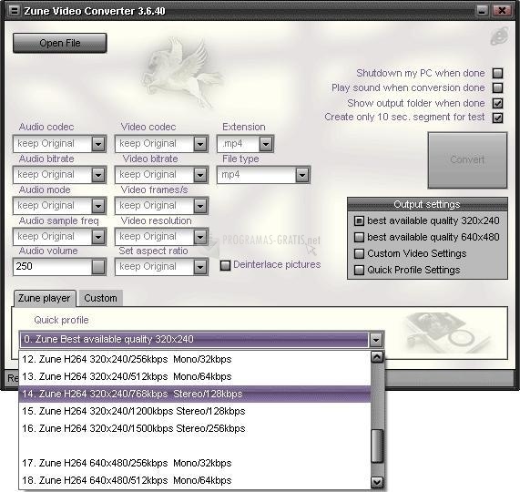 screenshot-Pegasus Zune Video Converter-1