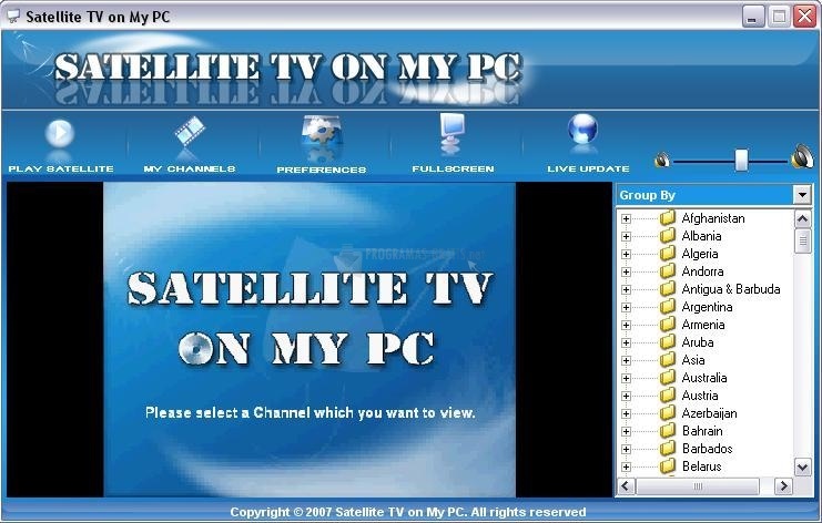 screenshot-Pimasoft Satellite TV On My PC-1