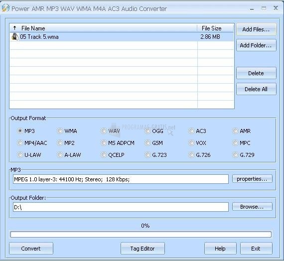 screenshot-Power AMR MP3 WAV Audio Converter-1