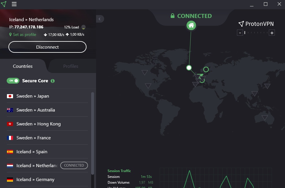 protonvpn server list