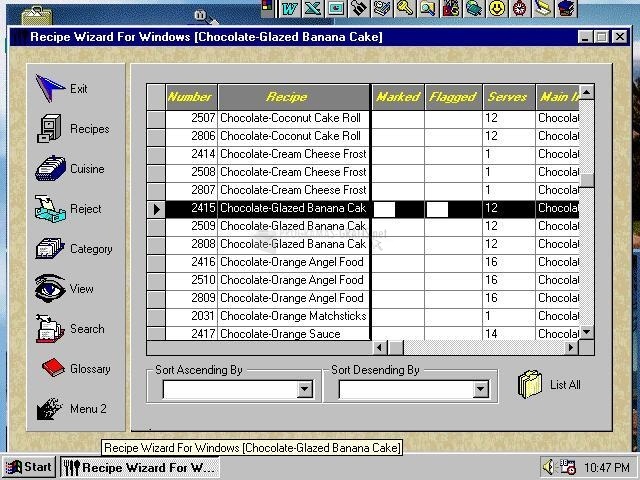 screenshot-Recipe Wizard for Windows-1