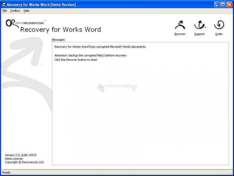 screenshot-Recovery for Works Word-1