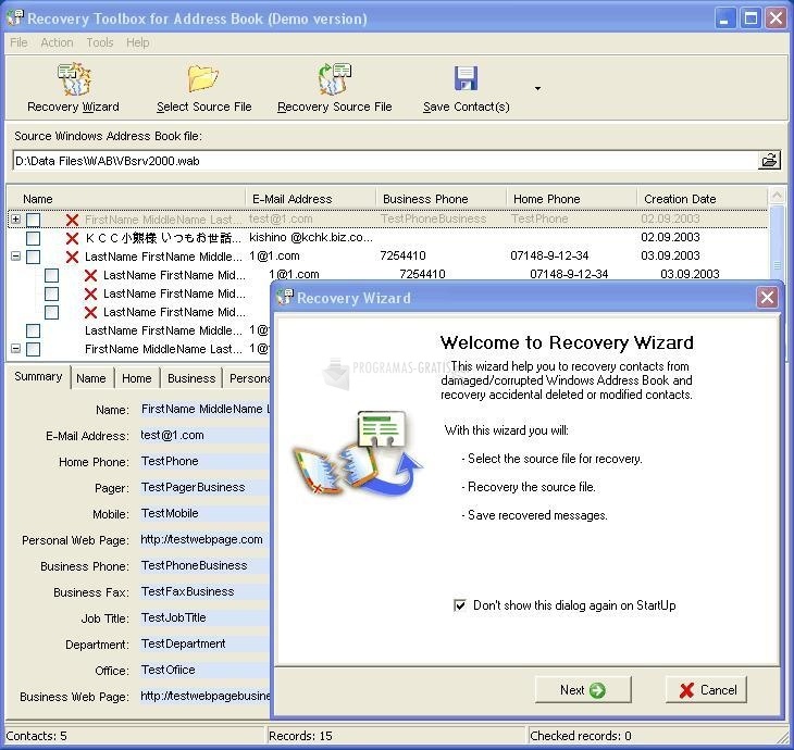 screenshot-Recovery Toolbox for Address Book-1