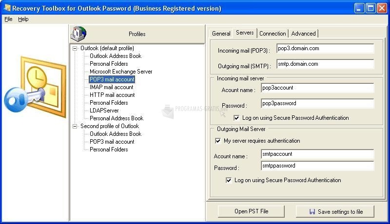 screenshot-Recovery ToolBox for Outlook Password-1
