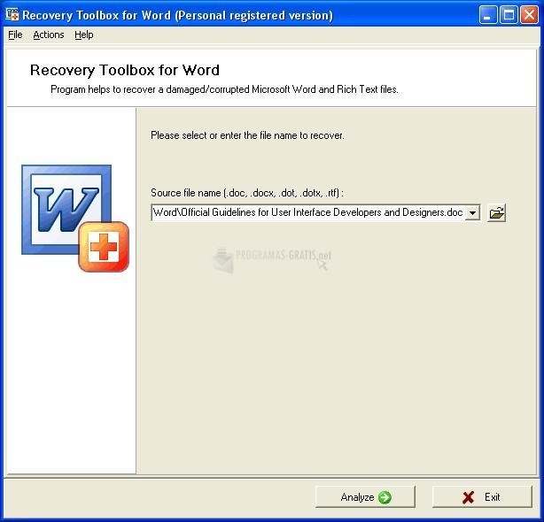 screenshot-Recovery Toolbox for Word-1