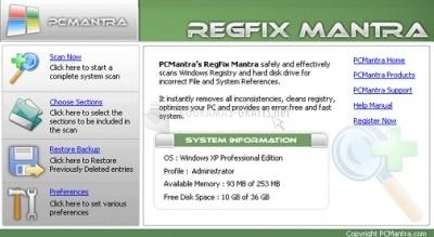 screenshot-RegFix Mantra Cleaner-1
