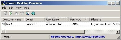 screenshot-Remote Desktop PassView-1