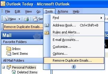 outlook remove duplicate messages free