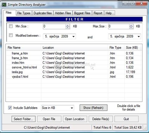 screenshot-Simple Directory Analyzer-1