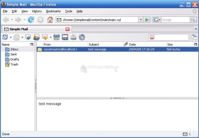 screenshot-Simple Mail Firefox-1