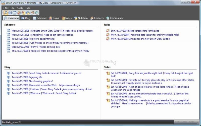 screenshot-Smart Diary Suite Free Edition-1