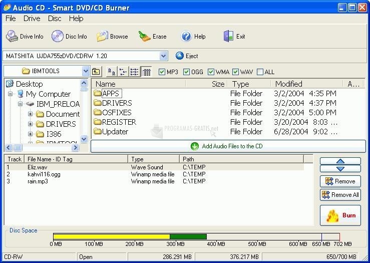 screenshot-Smart DVD/CD Burner-1