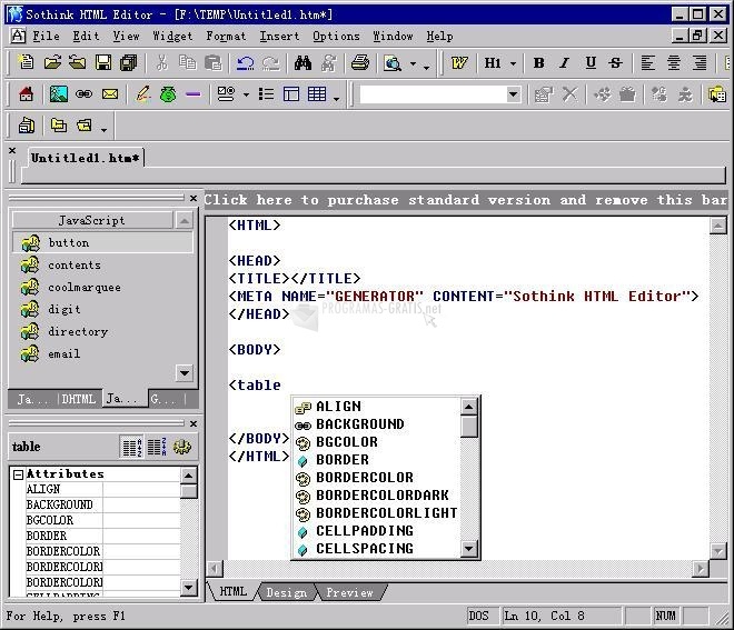 screenshot-Sothink HTML Editor-1