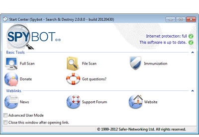 spybot search and destroy free download 64 bit windows 10