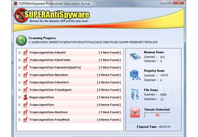 SuperAntiSpyware Professional X 10.0.1254 free downloads