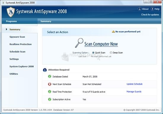 screenshot-Systweak AntiSpyware 2008-1