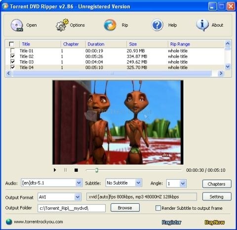 screenshot-Torrent DVD Ripper-1