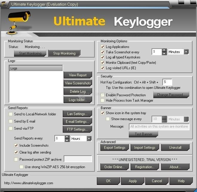 screenshot-Ultimate Keylogger-1
