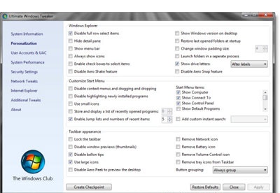 screenshot-Ultimate Windows Tweaker-1