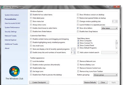 free download Ultimate Windows Tweaker 5.1