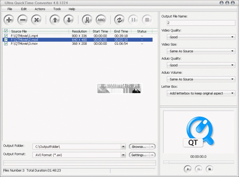screenshot-Ultra QuickTime Converter-1