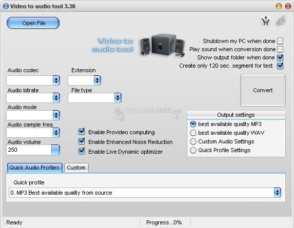 screenshot-Video to audio tool-1