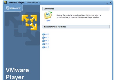 vmware player and vm installation screenshots