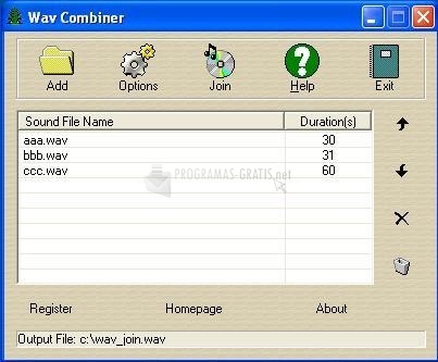 screenshot-WAV Combiner-1