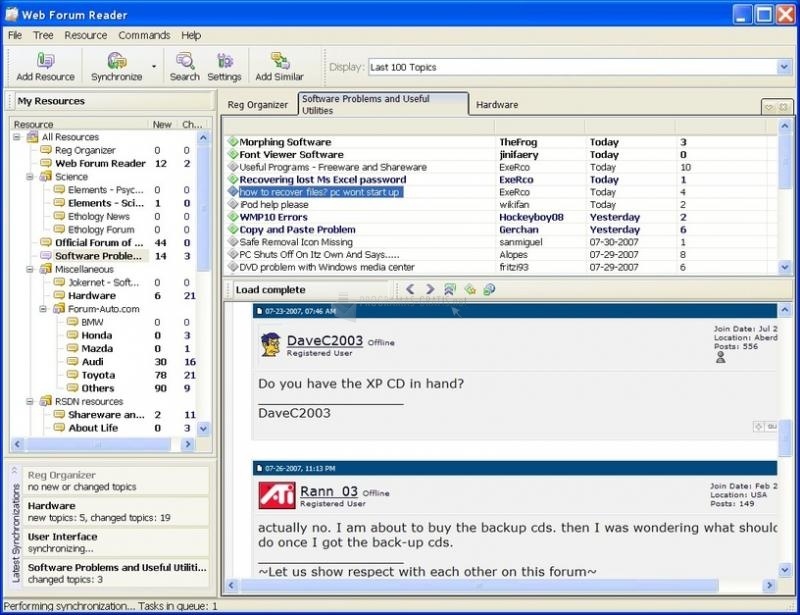 screenshot-Web Forum Reader-1