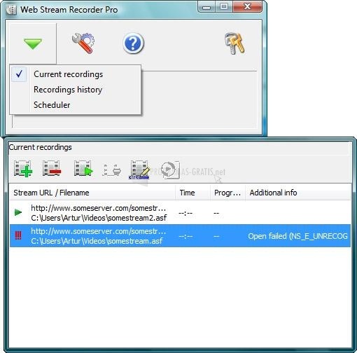 screenshot-Web Stream Recorder 2010-1