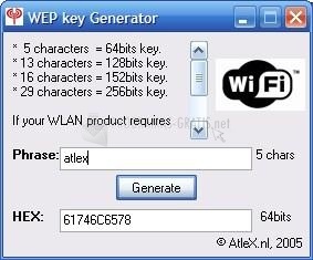 screenshot-WEP Key Generator-1