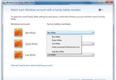 windows live family safety windows 10