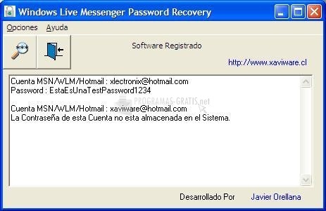 screenshot-Windows Live Messenger Password Recovery-1