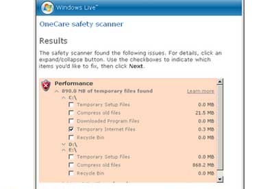 screenshot-Windows Live OneCare Scanner-2
