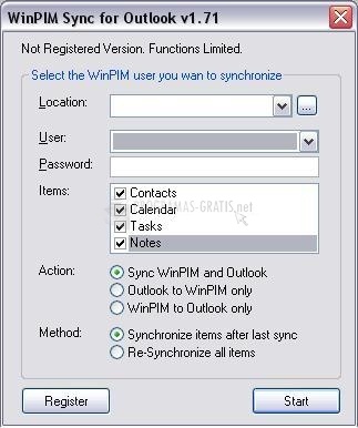 screenshot-WinPIM Sync for Outlook-1