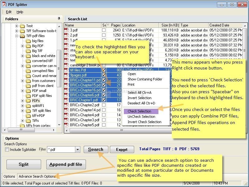 screenshot-Winsome PDF Splitter-1