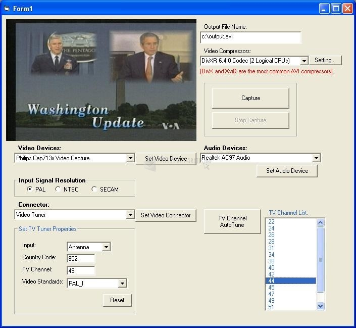 screenshot-X360 Video Capture ActiveX Control-1