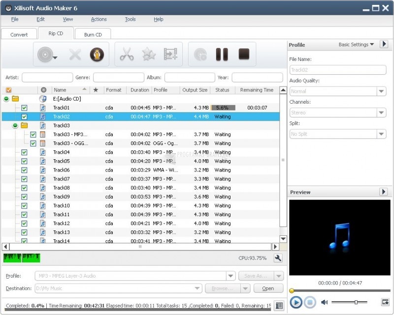 screenshot-Xilisoft Audio Maker-1