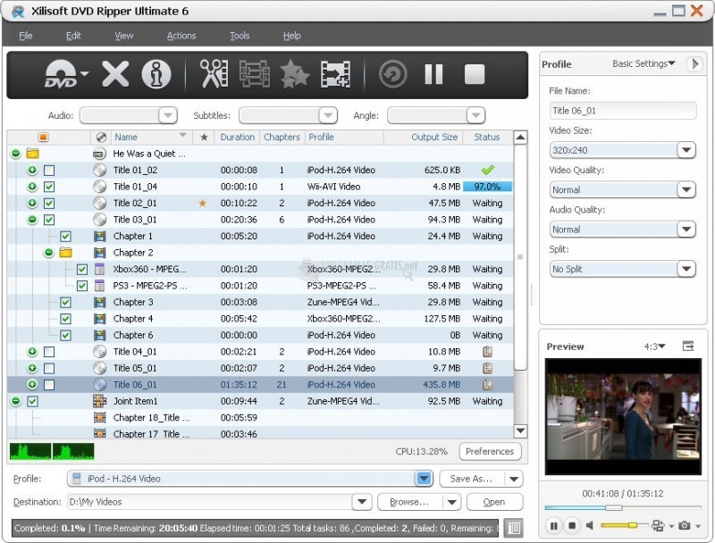 screenshot-Xilisoft DVD Ripper Ultimate-1