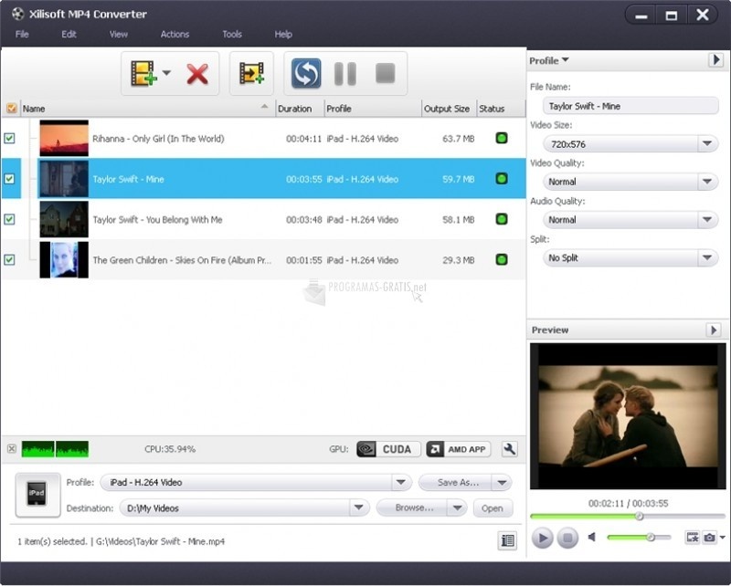 screenshot-Xilisoft MP4 Converter-1