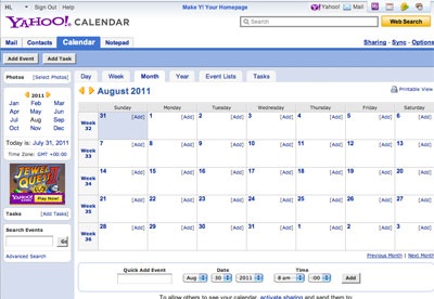 Yahoo Calendar Download Free For Windows 10 64 32 Bit Online Calendar Software