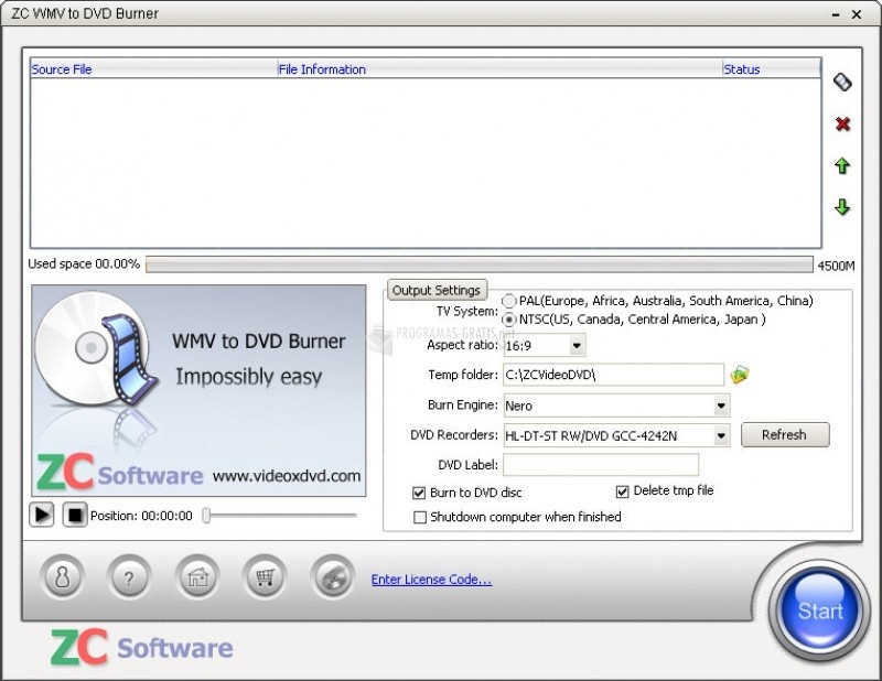 screenshot-ZC WMV to DVD Burner-1