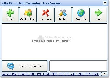 screenshot-Zilla TXT To PDF Converter-1