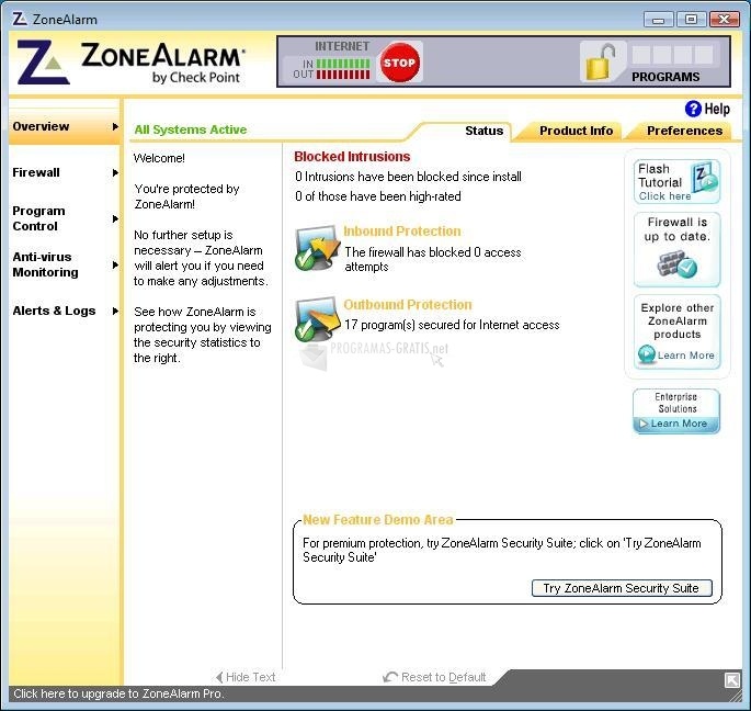 screenshot-ZoneAlarm Firewall Free Vista-1